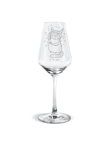 Mr. & Mrs. Panda Weinglas Waschbär ohne Spruch in Transparent