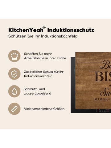 KitchenYeah Herdabdeckplatte Text Vintage