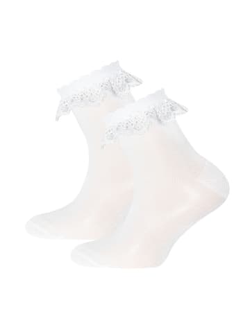 ewers 2er-Set Socken festiv in weiß