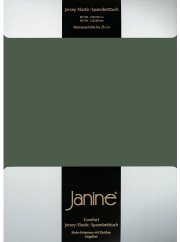 Janine Janine Spannbetttuch Elastic Jersey 5002 in olivgrün