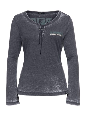 Queen Kerosin Queen Kerosin Longsleeve Forever 2 Wheels in grau
