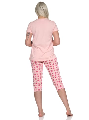 NORMANN Capri Pyjama Schlafanzug Sternen - 74771 in rosa