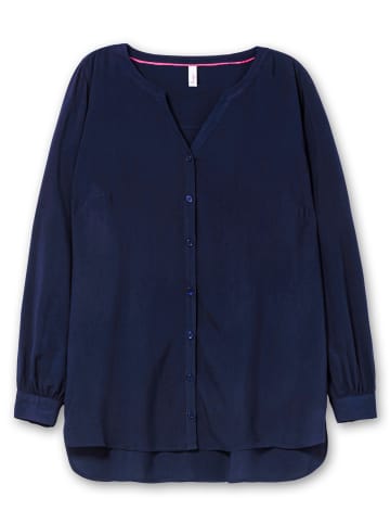 sheego Longbluse in tiefblau