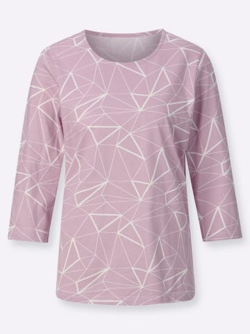 Sieh an! 3/4-Arm-Shirt in mauve-ecru-bedruckt