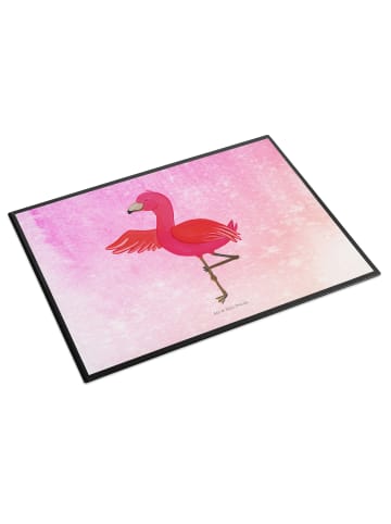 Mr. & Mrs. Panda Schreibtischunterlage Flamingo Yoga ohne Spruch in Aquarell Pink