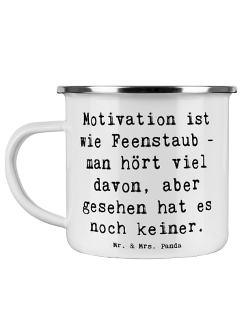Mr. & Mrs. Panda Emaille Tasse Spruch Magische Motivation mit Sp... in Weiß