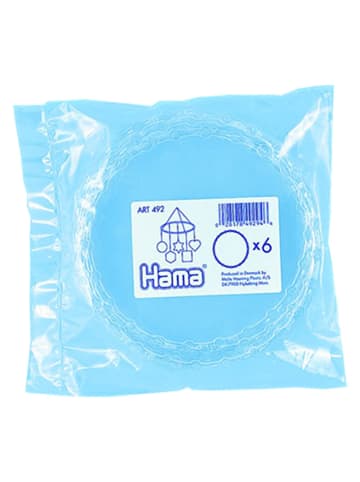 Hama 6tlg. Set: Mobile Ringe für Midi-Bügelperlen in transparent
