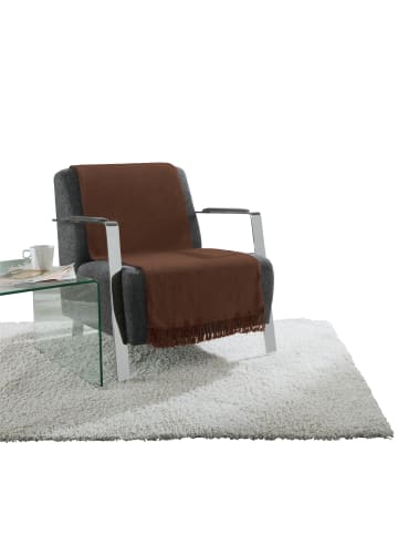 Erwin Müller Baumwollmischung Sessel- und Sofaschoner Catania in schoko