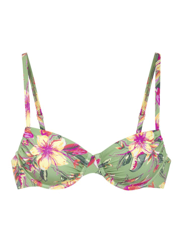 LASCANA Bügel-Bikini-Top in salbei-pink bedruckt