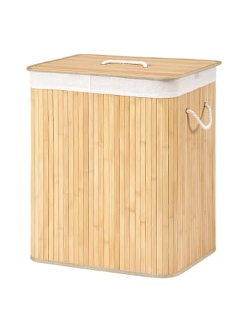 SONGMICS Wäschekorb Ronex in Naturfarben - (B)40 x (H)61 x (T)50 cm