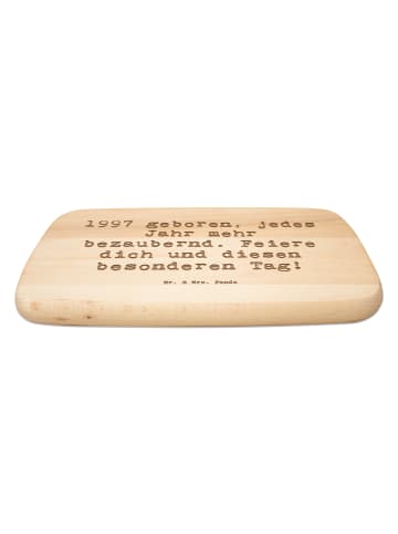 Mr. & Mrs. Panda Frühstücksbrett Spruch 1997 Geburtstag Charmant... in Transparent