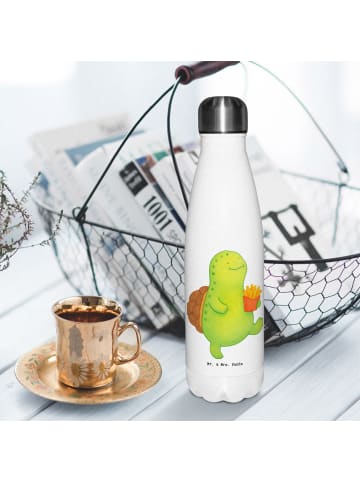 Mr. & Mrs. Panda Wasserflasche Schildkröte  Pommes ohne Spruch in Weiß