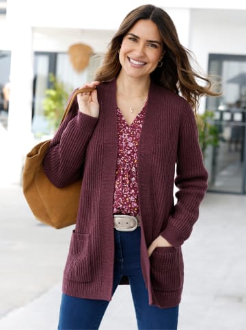 Sieh an! Strickjacke in burgund