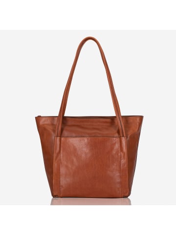 Jekyll & Hide Paris Schultertasche RFID Schutz Leder 36 cm in tan