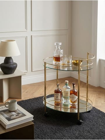 KADIMA DESIGN Design Servierwagen 67x79 cm Mobile Mini Bar, Beistelltisch auf