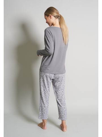 Tom Tailor Pyjama Victoria in grau-mittel-Allover