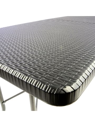 VCM  3-tlg. Bierzeltgarnitur Set Sitzgruppe Tisch Bank in Schwarz