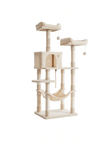 Feandrea Katzenbaum Clawfy in Beige - (B)45 x (H)141.8 x (T)55 cm