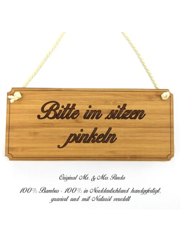 Mr. & Mrs. Panda Türschild Bitte im sitzen pinkeln mit Spruch in Keine Angabe