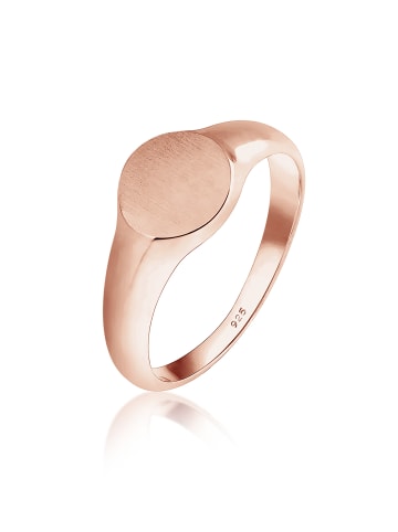 Elli Ring 925 Sterling Silber Siegelring in Rosegold