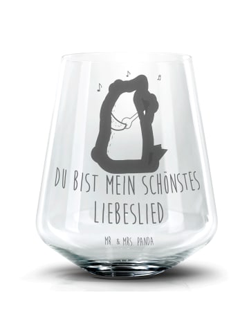 Mr. & Mrs. Panda Blümchentailglas Bär Lied mit Spruch in Transparent