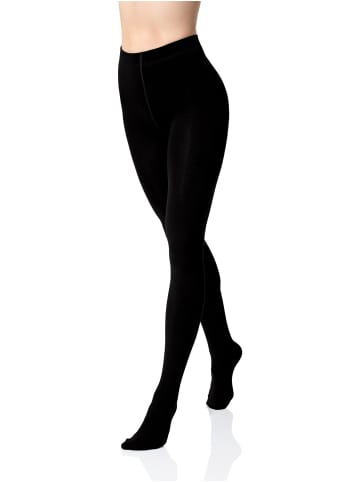 Yenita® 2er Pack Thermostrumpfhosen Strumpfhose gefüttert Thermal in schwarz