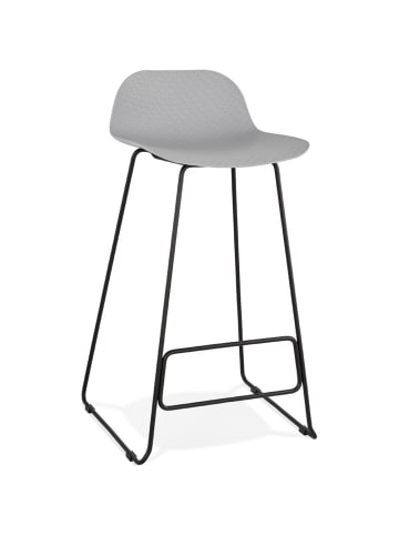 KADIMA DESIGN Barhocker Kunststoff-Sitz & Metallbeinen, 76 cm, Industrial in Grau-Schwarz