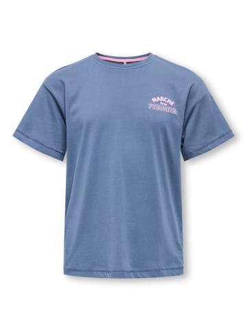 KIDS ONLY T-Shirt KOGMOLLIE LIFE S/S BOXY PRINTED TOP JRS in vintage indigo