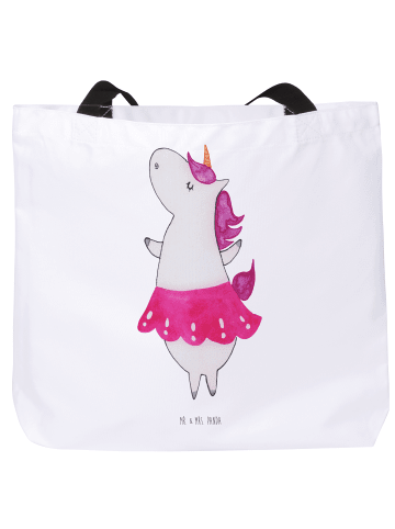 Mr. & Mrs. Panda Tote Bag Einhorn Ballerina ohne Spruch in Weiß