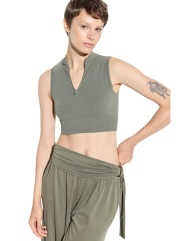 NO MATTER WHAT Crop Top in Khaki
