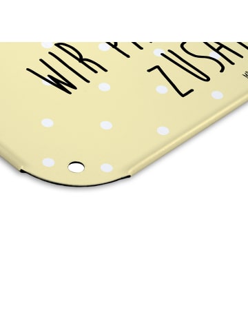 Mr. & Mrs. Panda Metallbild Avocado Toast mit Spruch in Gelb Pastell