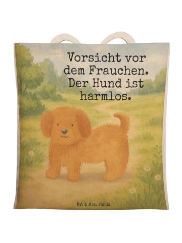 Mr. & Mrs. Panda Einkaufstasche Hund Flauschig Design mit Spruch in Weiß