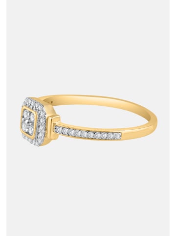 Diamant Exquis Ring aus 375 Gelbgold mit Diamant