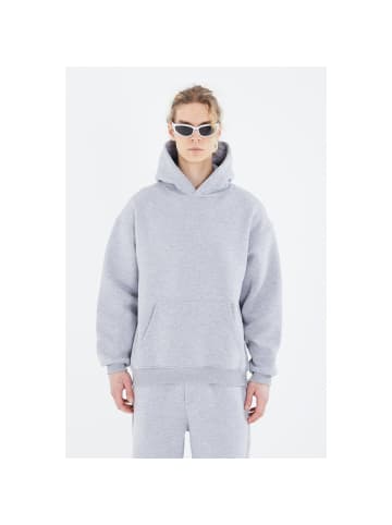 Megaman Oversize Fit Basic Hoodie in Grau-Melange