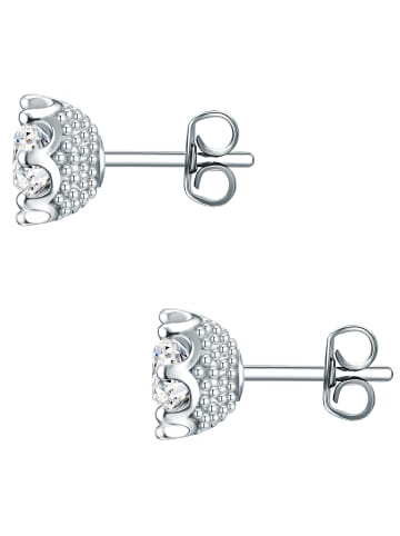 Lulu & Jane Ohrstecker verziert mit Kristallen von Swarovski® weiß in silber