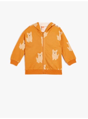 KOTON Sweatshirt in Orange Gemustert
