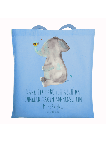 Mr. & Mrs. Panda Tragetasche Elefant Biene mit Spruch in Sky Blue