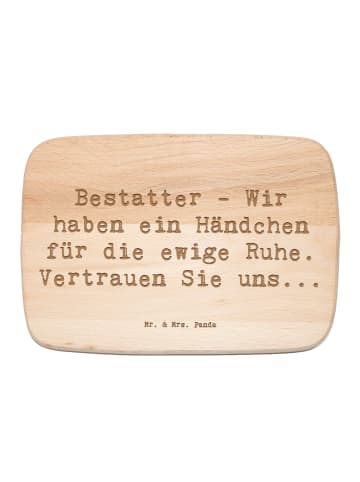 Mr. & Mrs. Panda Holzbrettchen Spruch Bestatter Fürsorge mit Spruch in Transparent