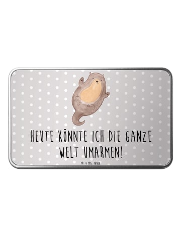 Mr. & Mrs. Panda Dose Otter Umarmen mit Spruch in Grau Pastell