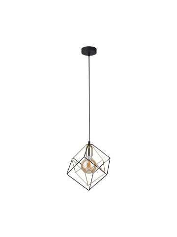 Licht-Erlebnisse Pendelleuchte (B)28 x (L)28 x (T)120 cm in Schwarz Gold