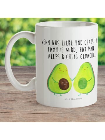 Mr. & Mrs. Panda Plastikbecher Avocado Pärchen mit Spruch in Weiß