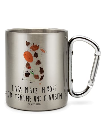 Mr. & Mrs. Panda Thermobecher Kuh mit Spruch in Silber