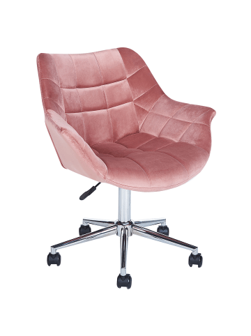 Beliani Bürostuhl LABELLE in Rosa - (W) 62 x (H) 83 x (L) 62 cm