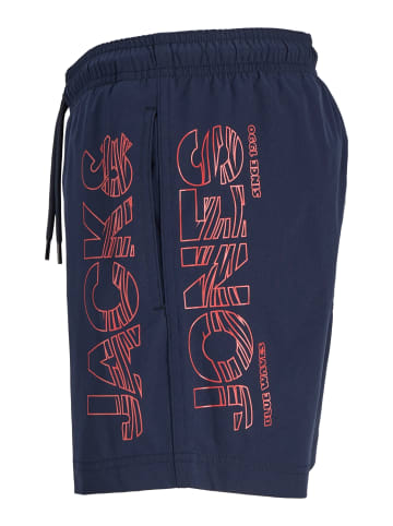JACK & JONES Junior Badeshorts Jpstmaui Wave Logo Swim Shorts in navy blazer