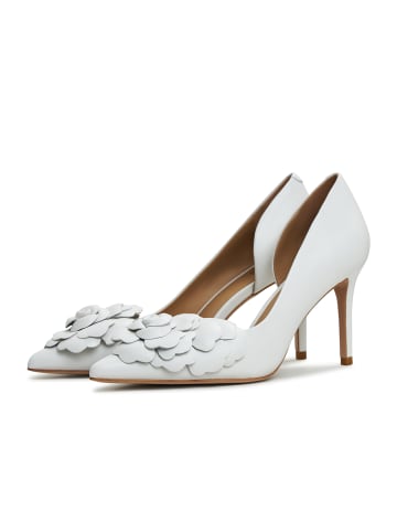 CESARE GASPARI Stiletto-Pumps mit hohem Absatz in White