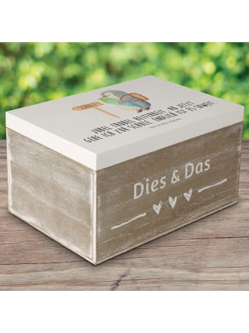 Mr. & Mrs. Panda Aufbewahrungsbox Pinguin Schultüte mit Spruch in Weiß