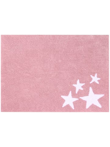 Happy Decor Kids Teppich  "Four Stars" in Rosa - 160x120  cm