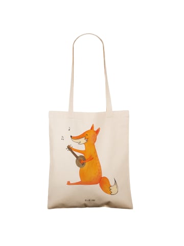 Mr. & Mrs. Panda Tote Bag Fuchs Gitarre ohne Spruch in Weiß