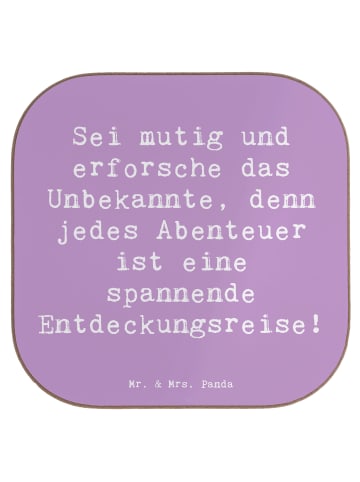 Mr. & Mrs. Panda Holzuntersetzer Spruch Unbekannte Orte erkunden... in Lavendeltraum