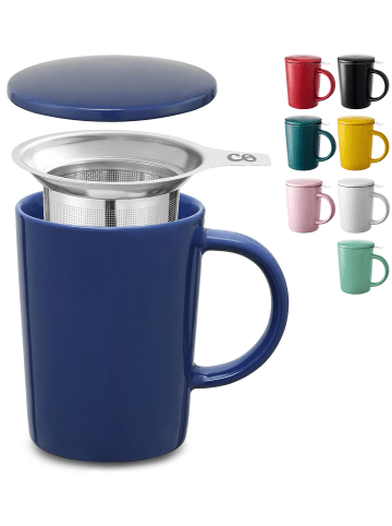 Cosumy Teetasse mit Sieb und Deckel